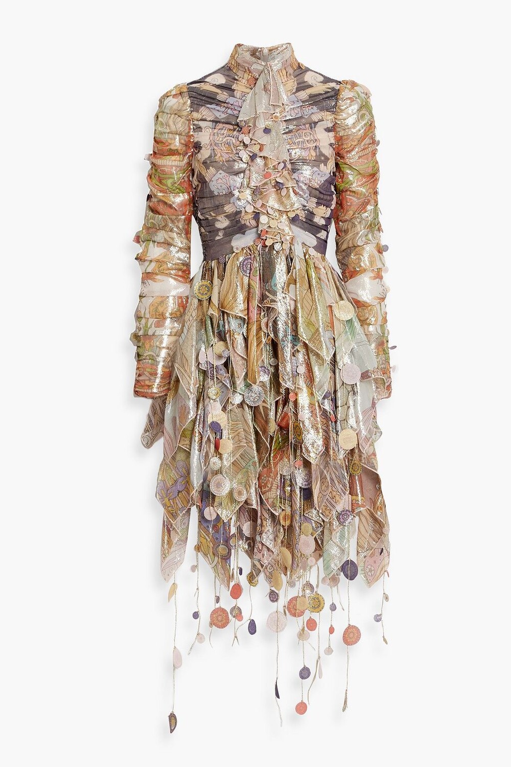 Украшенное шифоновое платье с металлизированным принтом ZIMMERMANN, платиновый
Украшенное шифоновое платье с металлизированным принтом ZIMMERMANN, платиновый