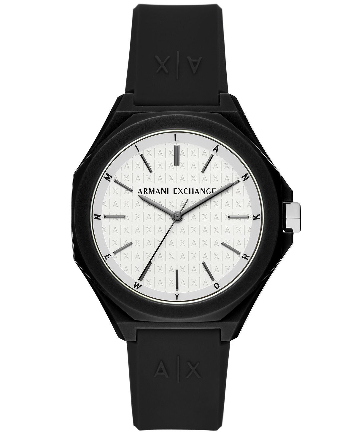 Мужские кварцевые черные силиконовые часы с тремя стрелками, 40 мм Armani Exchange
Мужские кварцевые черные силиконовые часы с тремя стрелками, 40 мм Armani Exchange