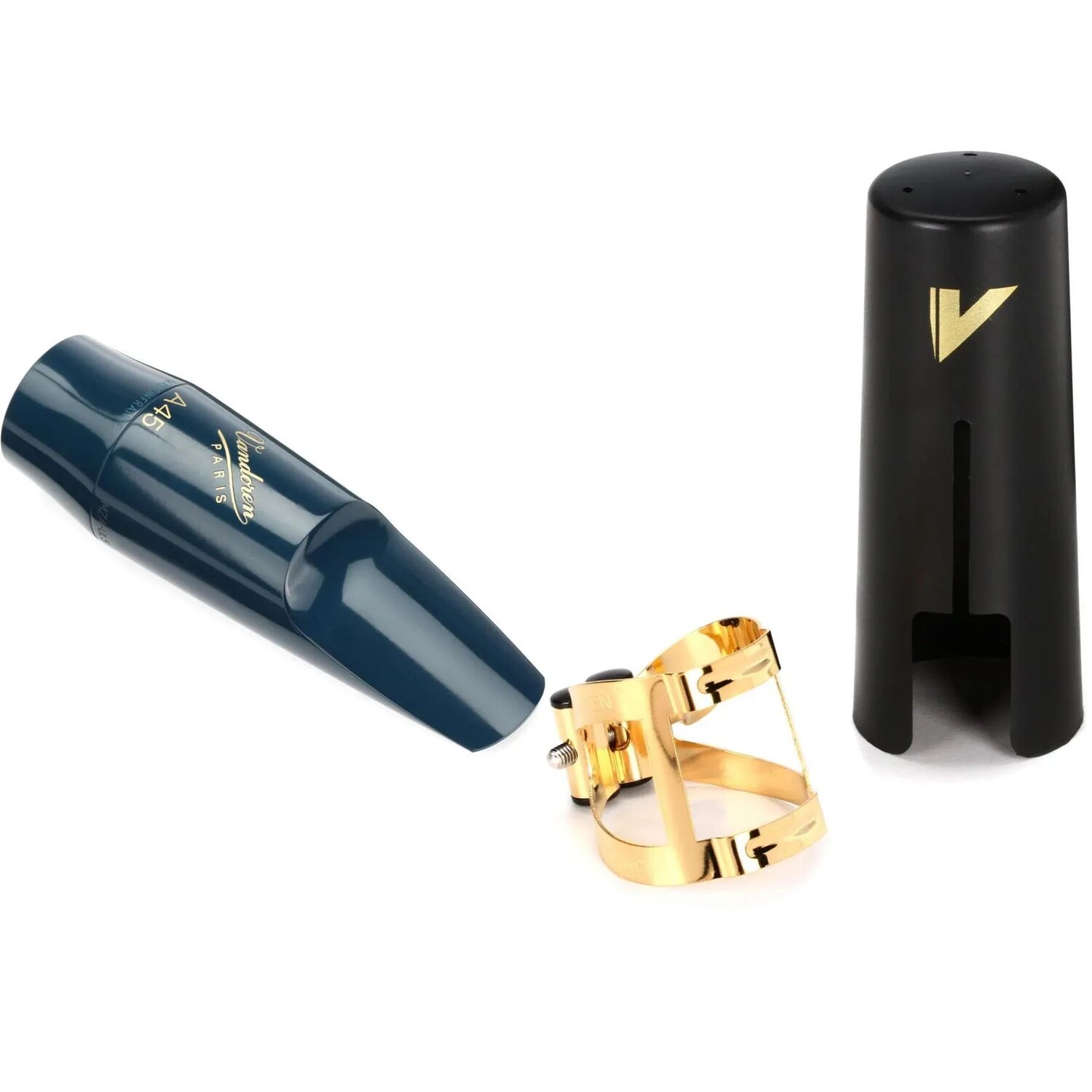 Мундштук для альт-саксофона Vandoren SM602 Blue Jumbo JAVA и позолоченная золотая вязь с колпачком - A45
Мундштук для альт-саксофона Vandoren SM602 Blue Jumbo JAVA и позолоченная золотая вязь с колпачком - A45