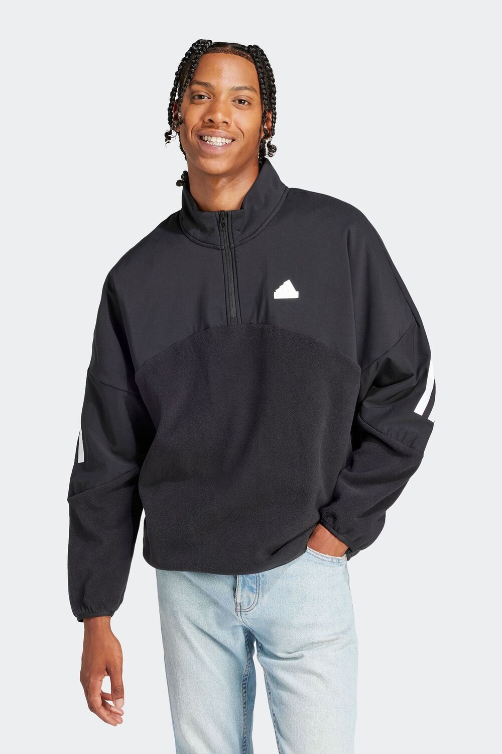 Толстовка Sportswear Future Icons с 3 полосками и молнией 1/4 adidas, черный
Толстовка Sportswear Future Icons с 3 полосками и молнией 1/4 adidas, черный