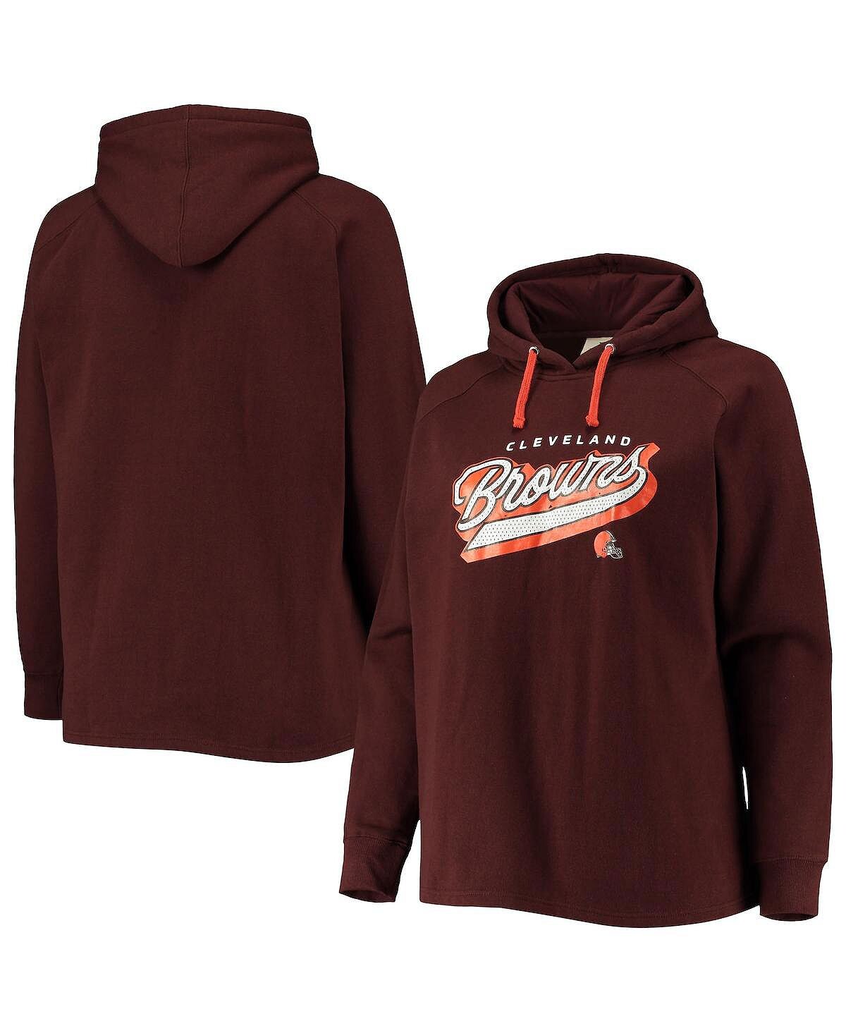 Женский фирменный коричневый пуловер с капюшоном Cleveland Browns размера плюс First Contact реглан Fanatics, коричневый
Женский фирменный коричневый пуловер с капюшоном Cleveland Browns размера плюс First Contact реглан Fanatics, коричневый