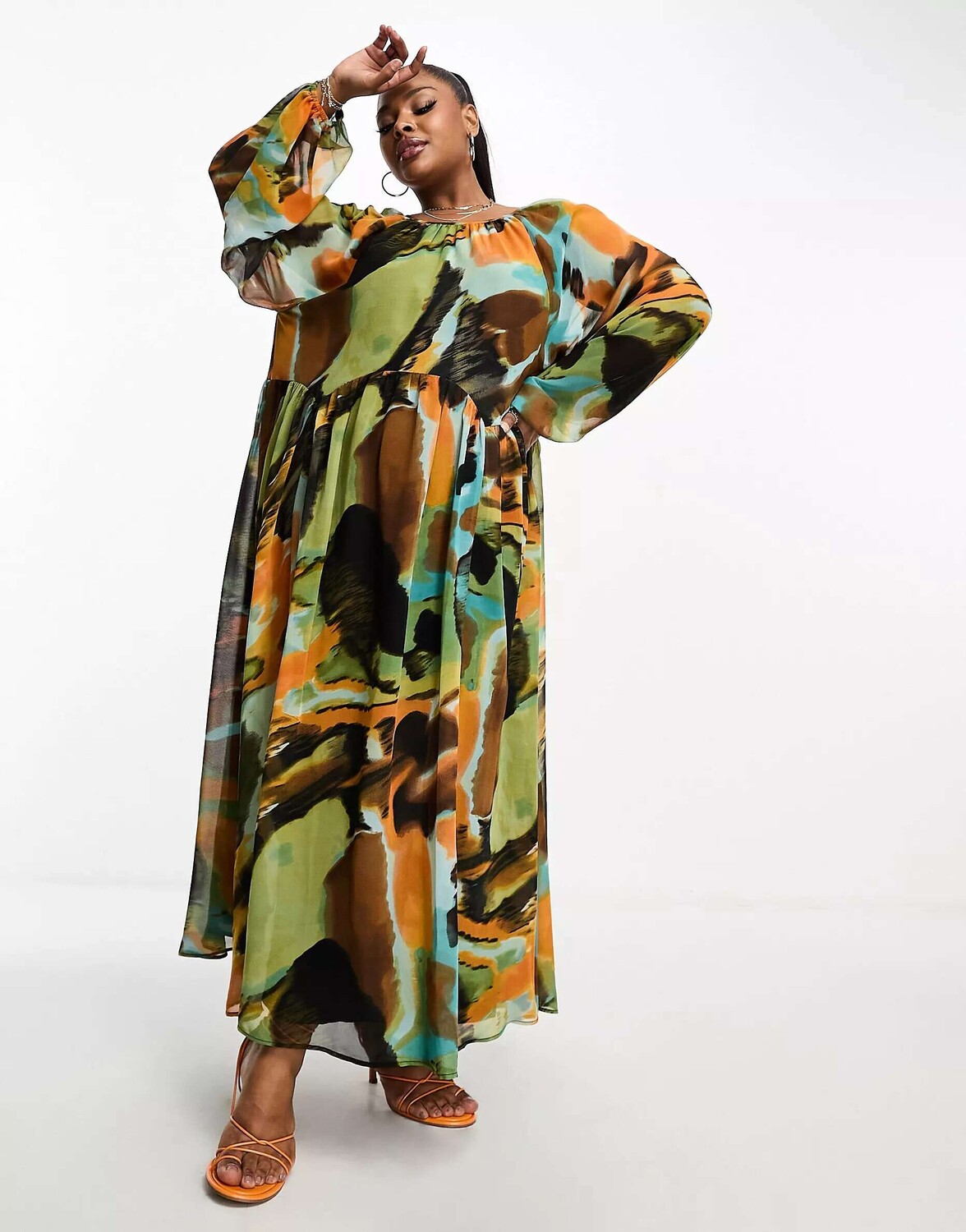 ASOS DESIGN Curve шифоновое свободное платье макси с фестончатой талией и абстрактным принтом
ASOS DESIGN Curve шифоновое свободное платье макси с фестончатой талией и абстрактным принтом