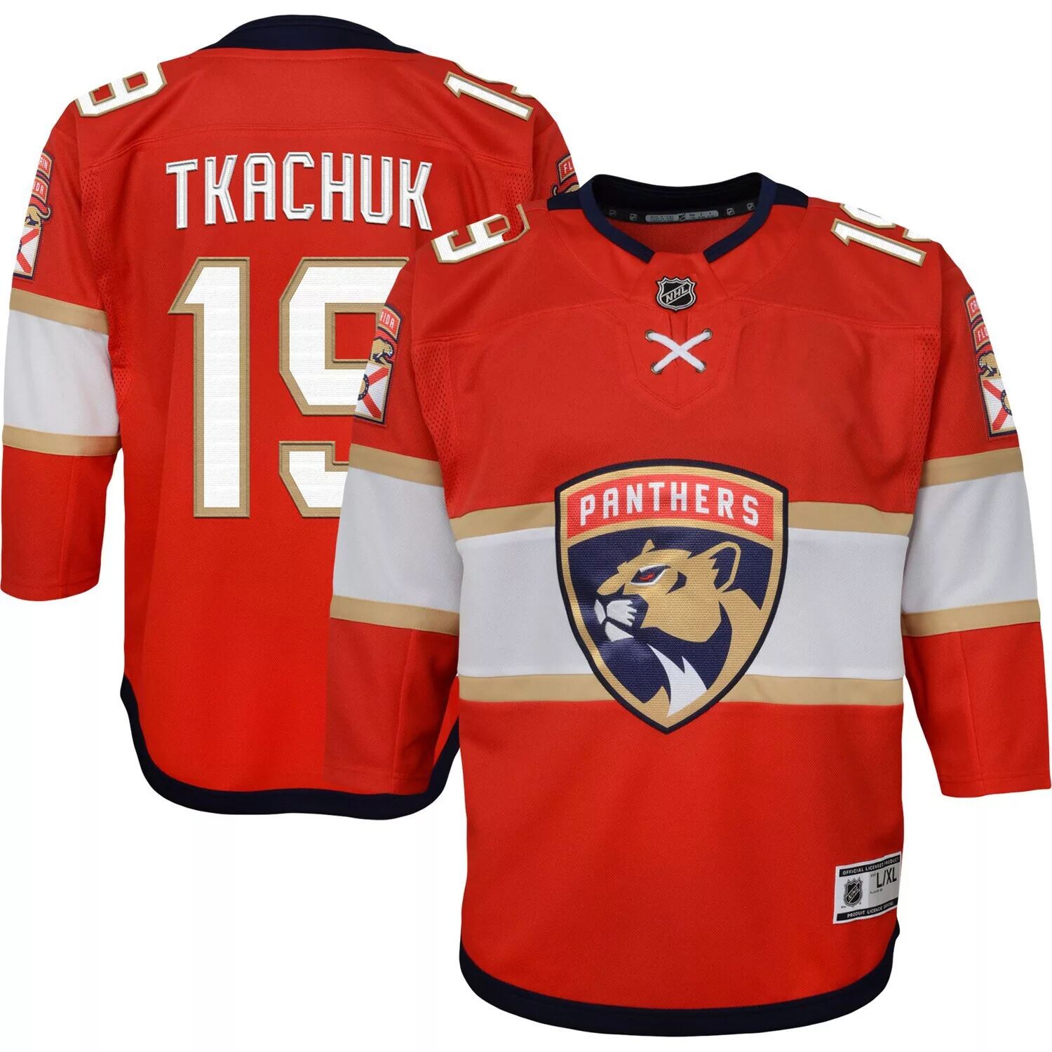 Молодёжная футболка Мэтью Ткачука Red Florida Panthers, домашняя майка премьер-игрока Outerstuff
Молодёжная футболка Мэтью Ткачука Red Florida Panthers, домашняя майка премьер-игрока Outerstuff