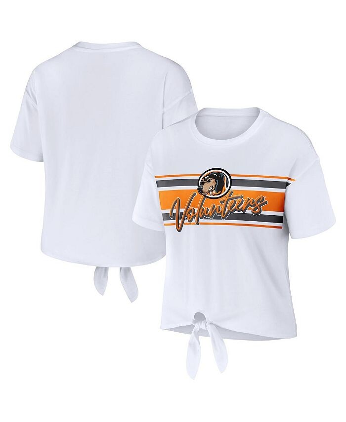 Женская белая укороченная футболка Tennessee Volunteers в полоску спереди с узлом WEAR by Erin Andrews, белый
Женская белая укороченная футболка Tennessee Volunteers в полоску спереди с узлом WEAR by Erin Andrews, белый