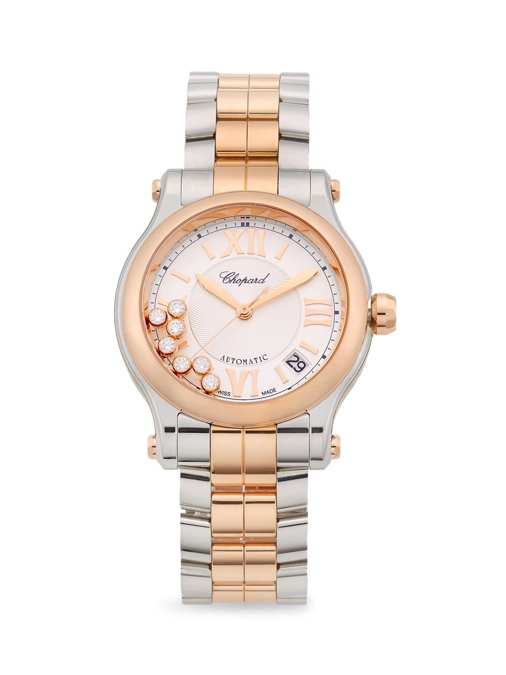 Часы Happy Sport из 18-каратного розового золота, нержавеющей стали и бриллиантов Chopard, золотой
Часы Happy Sport из 18-каратного розового золота, нержавеющей стали и бриллиантов Chopard, золотой