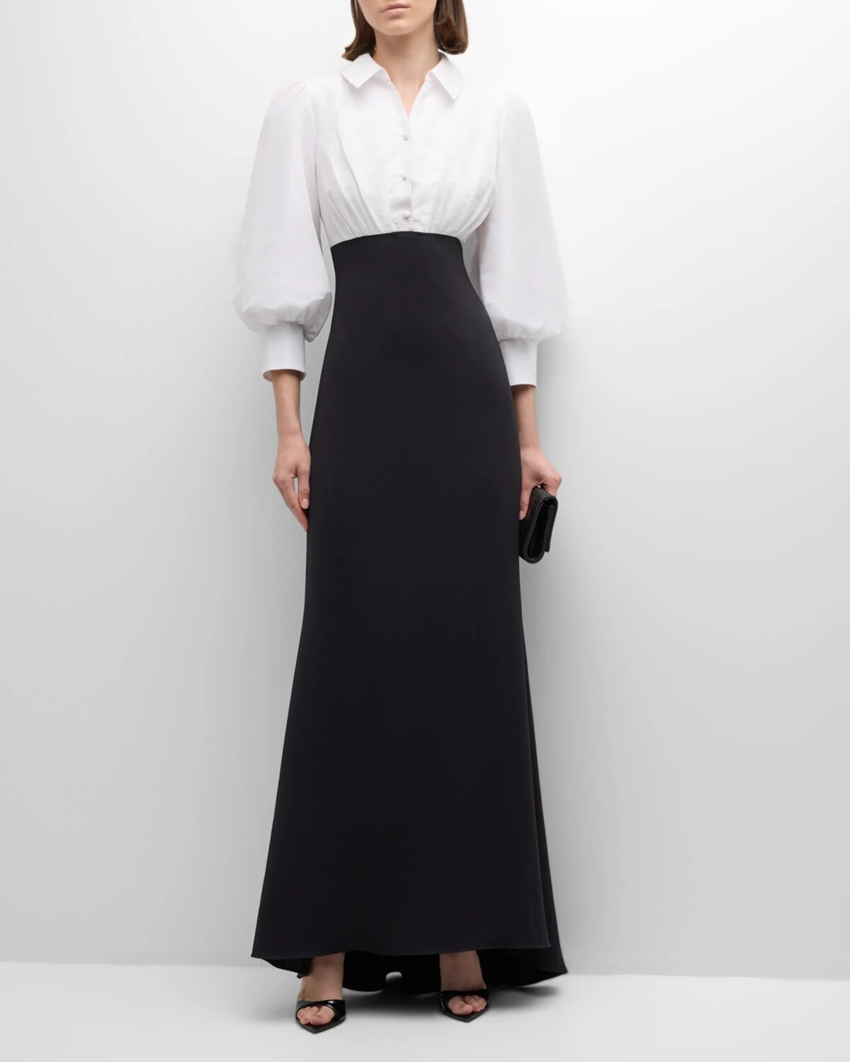 Платье-рубашка с блузоном и рукавами Badgley Mischka Collection, цвет White Black
Платье-рубашка с блузоном и рукавами Badgley Mischka Collection, цвет White Black