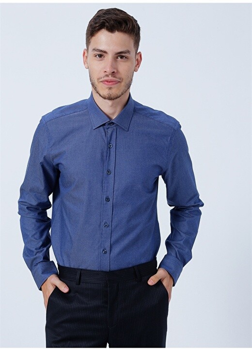 Slim Fit Темно-синяя мужская классическая рубашка синего цвета Altınyıldız Classic
Slim Fit Темно-синяя мужская классическая рубашка синего цвета Altınyıldız Classic