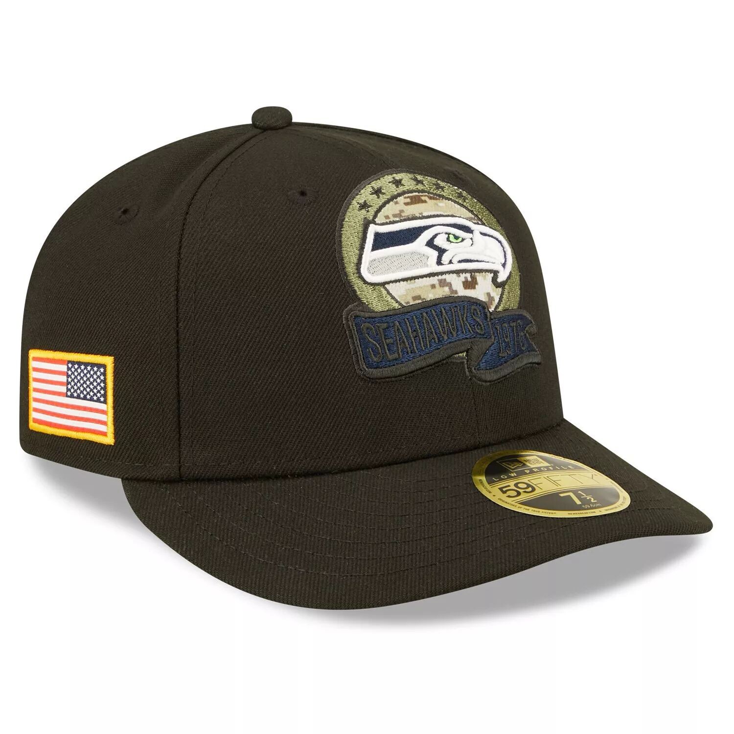 Мужская облегающая шляпа New Era Black Seattle Seahawks 2022 Salute To Service Low Profile 59FIFTY
Мужская облегающая шляпа New Era Black Seattle Seahawks 2022 Salute To Service Low Profile 59FIFTY