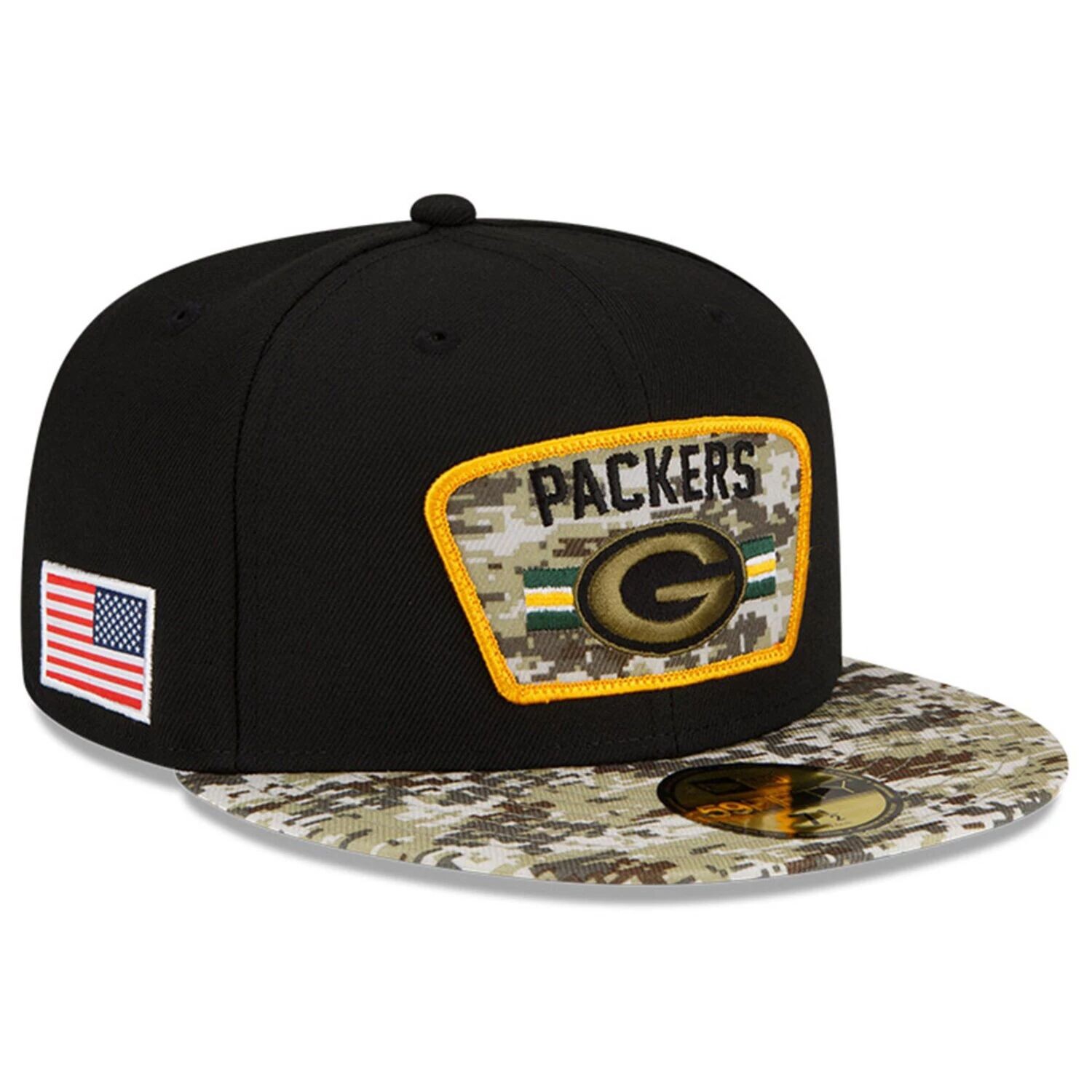 Мужская шляпа New Era Black/Camo Green Bay Packers 2021 Salute To Service 59FIFTY
Мужская шляпа New Era Black/Camo Green Bay Packers 2021 Salute To Service 59FIFTY