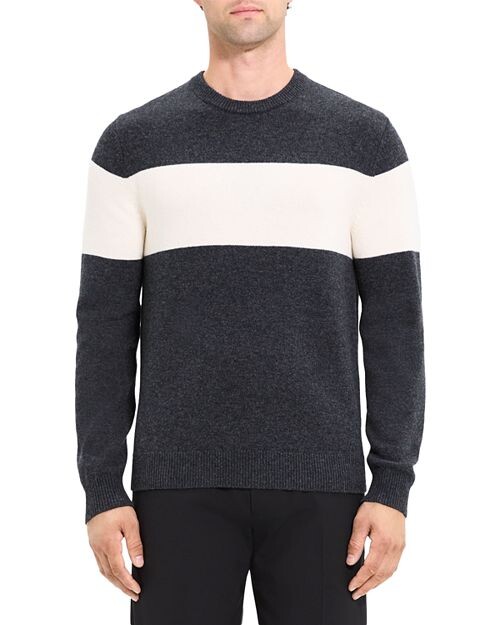 Hilles Wool &; Свитер с круглым вырезом в кашемировую полоску Theory, цвет Gray
Hilles Wool &; Свитер с круглым вырезом в кашемировую полоску Theory, цвет Gray