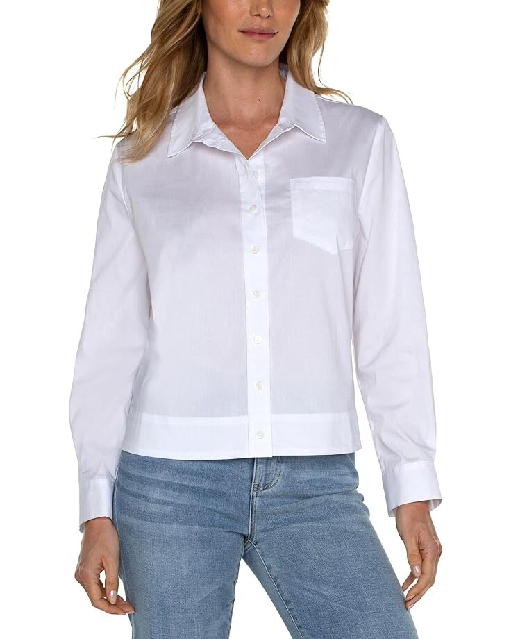Рубашка Liverpool Los Angeles Button Front Stretch Poplin Shirt with Elastic Back Waist, белый
Рубашка Liverpool Los Angeles Button Front Stretch Poplin Shirt with Elastic Back Waist, белый