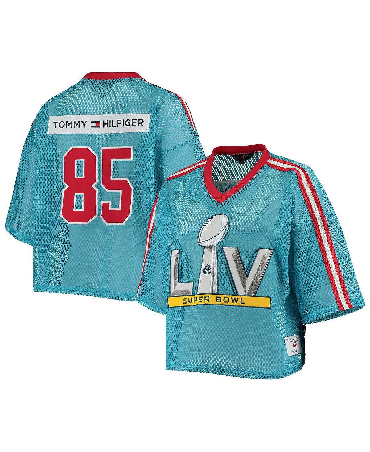 Женское голубое укороченное футбольное джерси с сеткой Super Bowl Lv Tommy Hilfiger
Женское голубое укороченное футбольное джерси с сеткой Super Bowl Lv Tommy Hilfiger