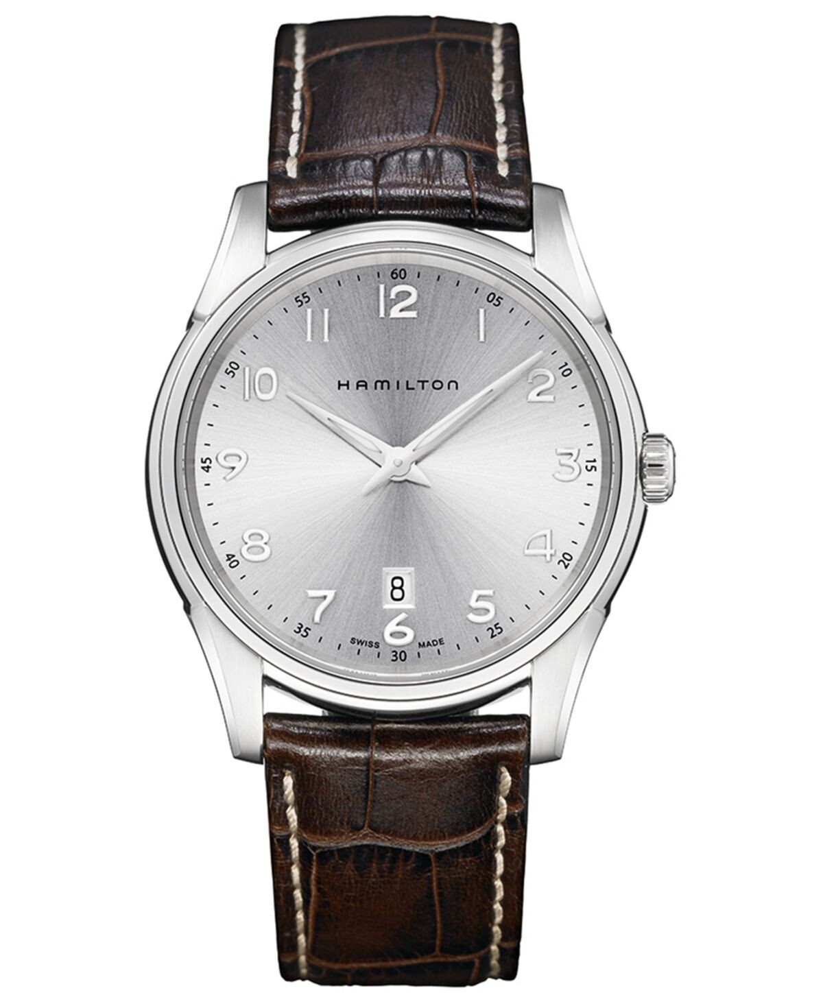 Мужские часы Swiss Jazzmaster с тонким коричневым кожаным ремешком, 42 мм Hamilton
Мужские часы Swiss Jazzmaster с тонким коричневым кожаным ремешком, 42 мм Hamilton