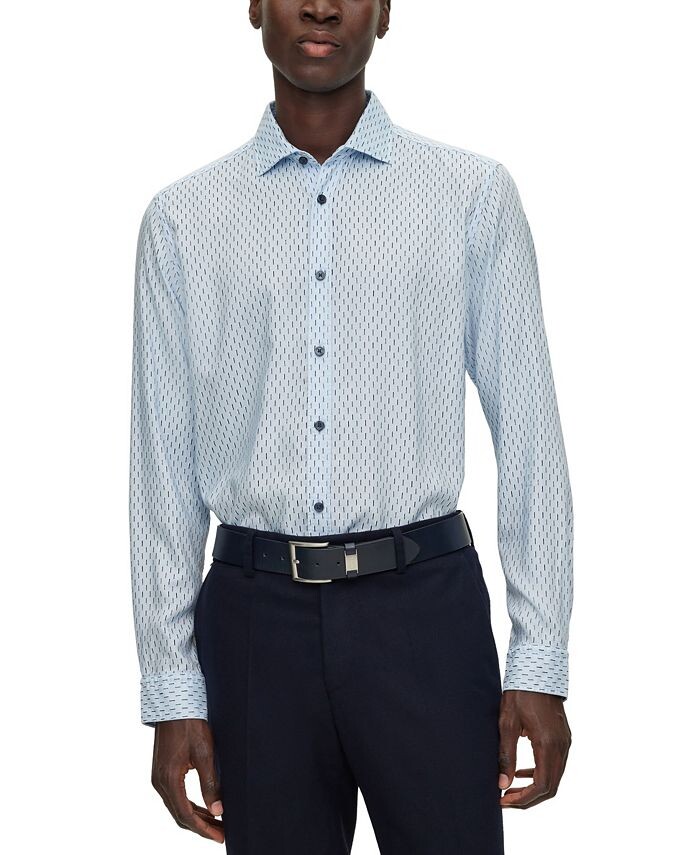 Мужская структурированная рубашка обычного кроя Hugo Boss, цвет Light, Pastel Blue
Мужская структурированная рубашка обычного кроя Hugo Boss, цвет Light, Pastel Blue