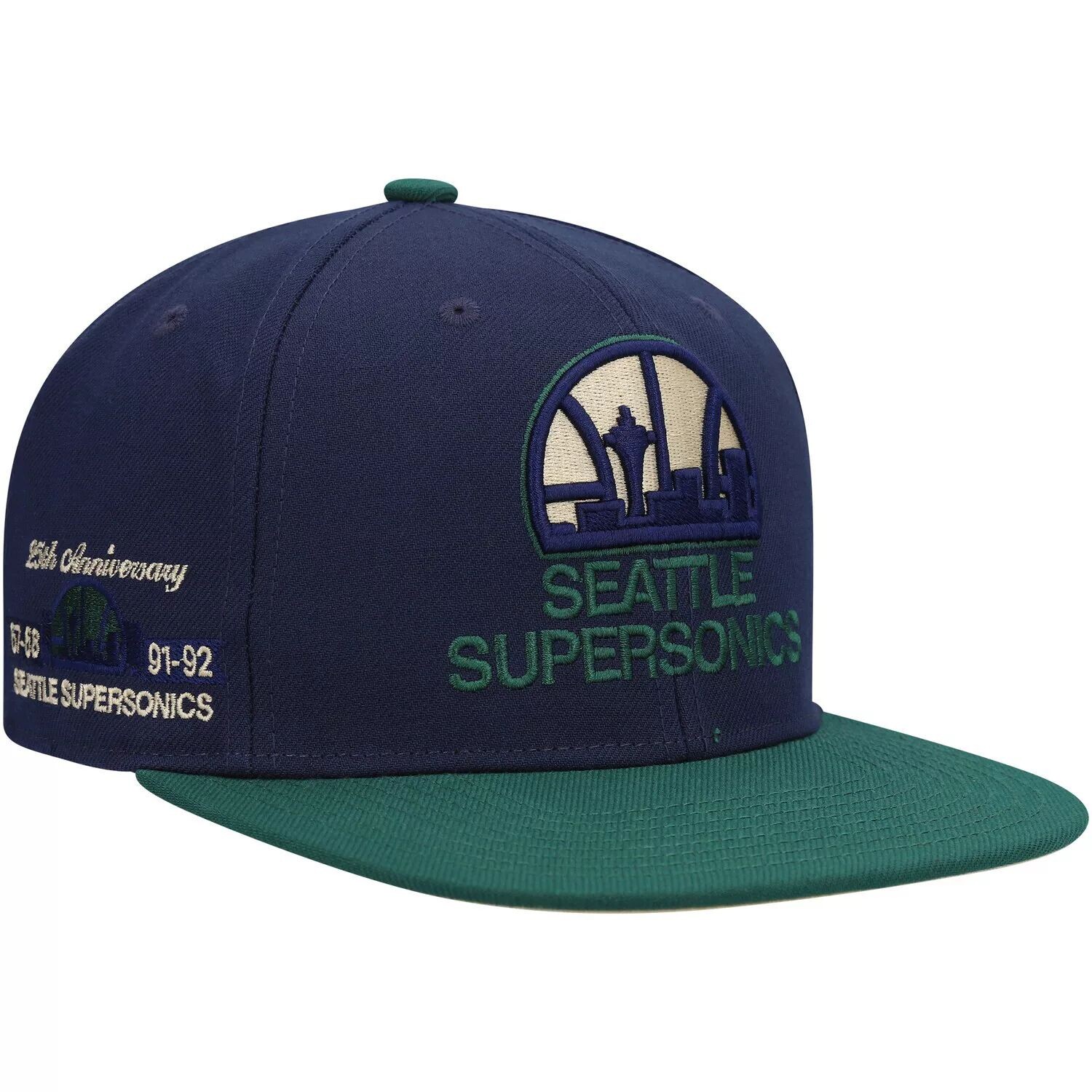 Мужская шляпа Mitchell & Ness темно-синего/зеленого цвета Seattle SuperSonics, посвященная 25-летнему юбилею, классическая шляпа из твердой древесины Grassland
Мужская шляпа Mitchell & Ness темно-синего/зеленого цвета Seattle SuperSonics, посвященная 25-летнему юбилею, классическая шляпа из твердой древесины Grassland