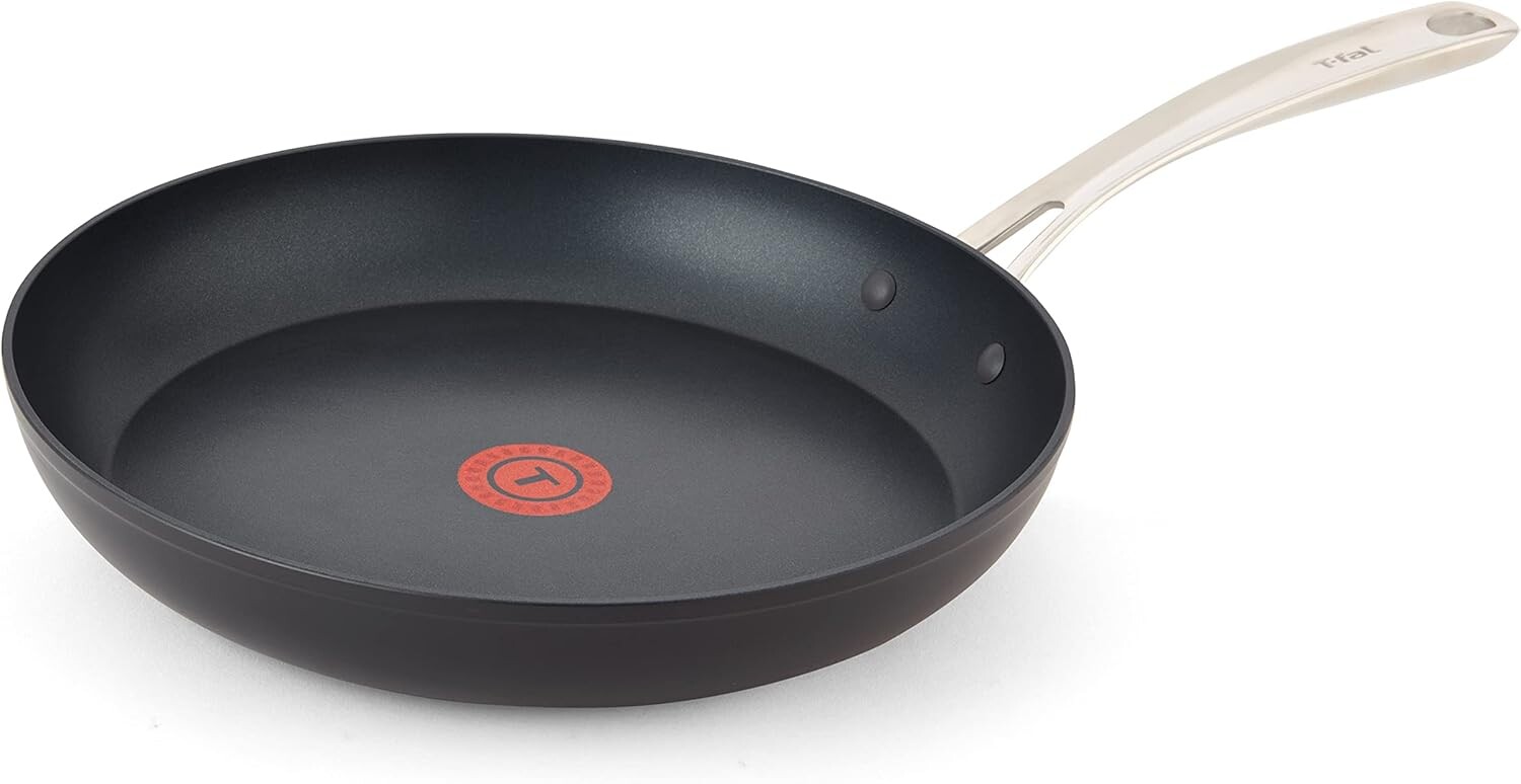 T-fal Platinum Сковорода с твердым анодированным антипригарным покрытием, 12 дюймов, подходит для жарки в духовке, 500F, крышка 350F, кухонная посуда, кастрюли и сковородки, можно мыть в посудомоечной машине, черный цвет, Black
T-fal Platinum Сковорода с твердым анодированным антипригарным покрытием, 12 дюймов, подходит для жарки в духовке, 500F, крышка 350F, кухонная посуда, кастрюли и сковородки, можно мыть в посудомоечной машине, черный цвет, Black
