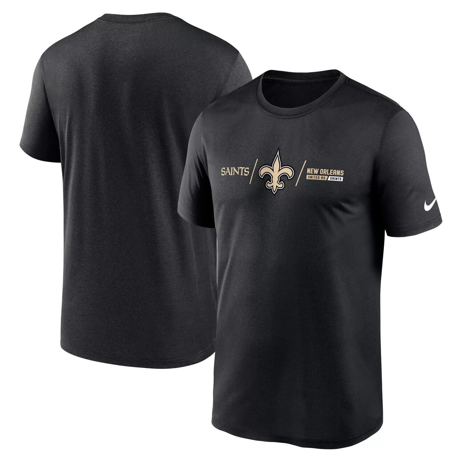 Мужская черная футболка New Orleans Saints Horizontal Lockup Legend Performance Nike, Черный
Мужская черная футболка New Orleans Saints Horizontal Lockup Legend Performance Nike, Черный