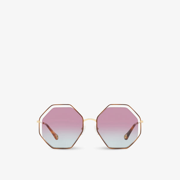 Солнцезащитные очки ch0046s в металлической шестиугольной оправе Chloé, коричневый
Солнцезащитные очки ch0046s в металлической шестиугольной оправе Chloé, коричневый