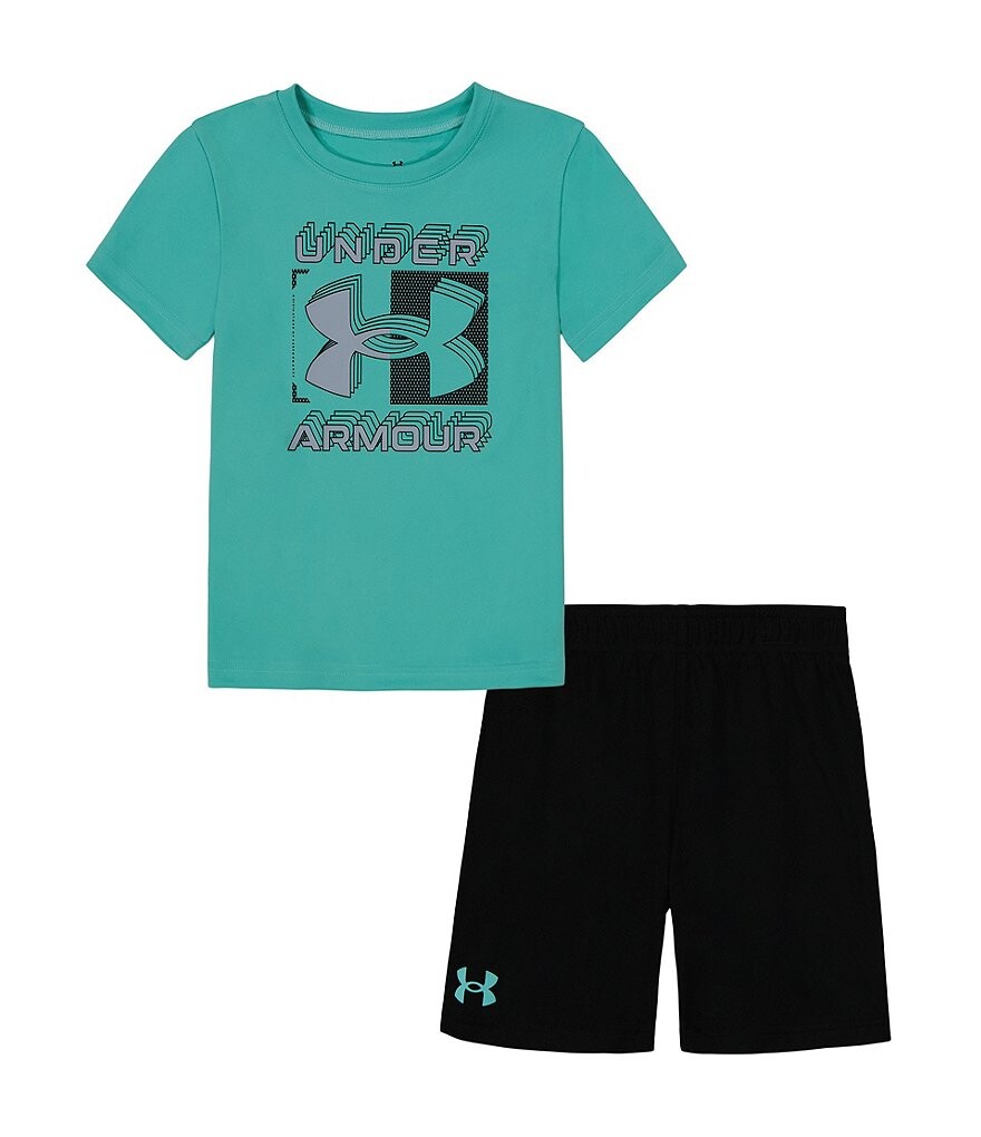 Футболка и короткий комплект из сетки с короткими рукавами Under Armour Little Boys 2T-7, синий
Футболка и короткий комплект из сетки с короткими рукавами Under Armour Little Boys 2T-7, синий