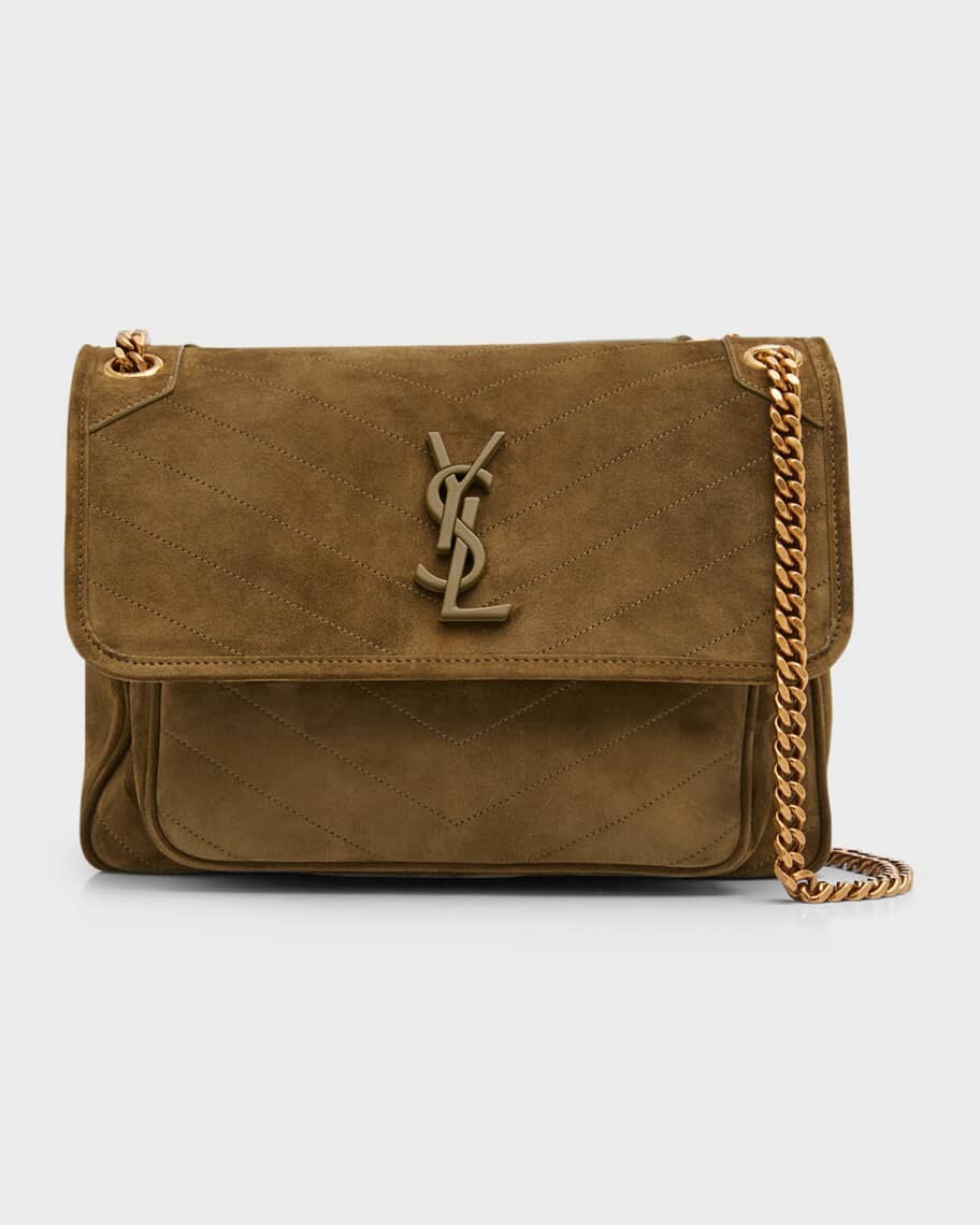 Стеганая замшевая сумка на плечо с клапаном Niki среднего размера YSL Monogram Saint Laurent
Стеганая замшевая сумка на плечо с клапаном Niki среднего размера YSL Monogram Saint Laurent