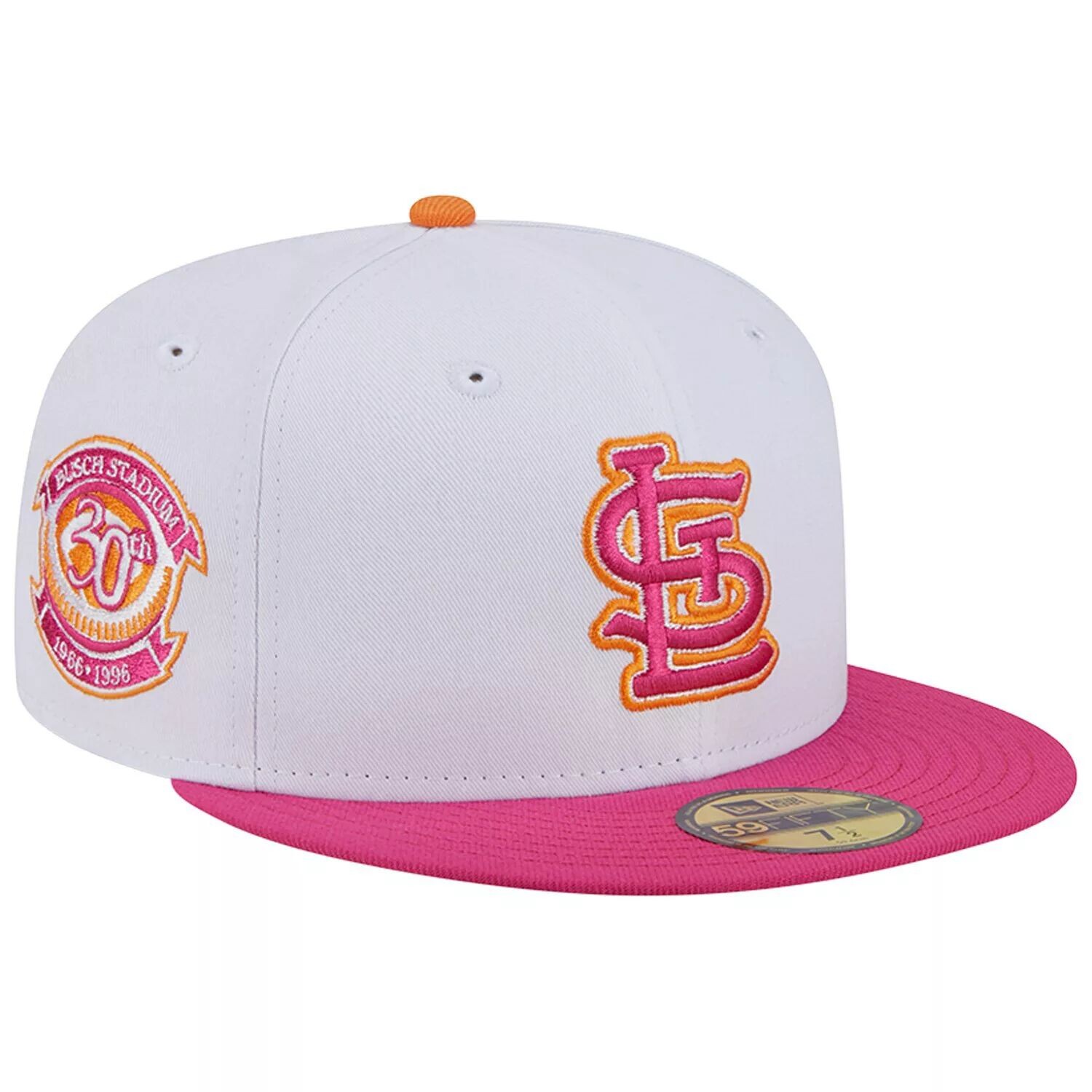 Мужская облегающая шляпа New Era белая/розовая St. Louis Cardinals Busch Stadium 30th Anniversary 59FIFTY
Мужская облегающая шляпа New Era белая/розовая St. Louis Cardinals Busch Stadium 30th Anniversary 59FIFTY
