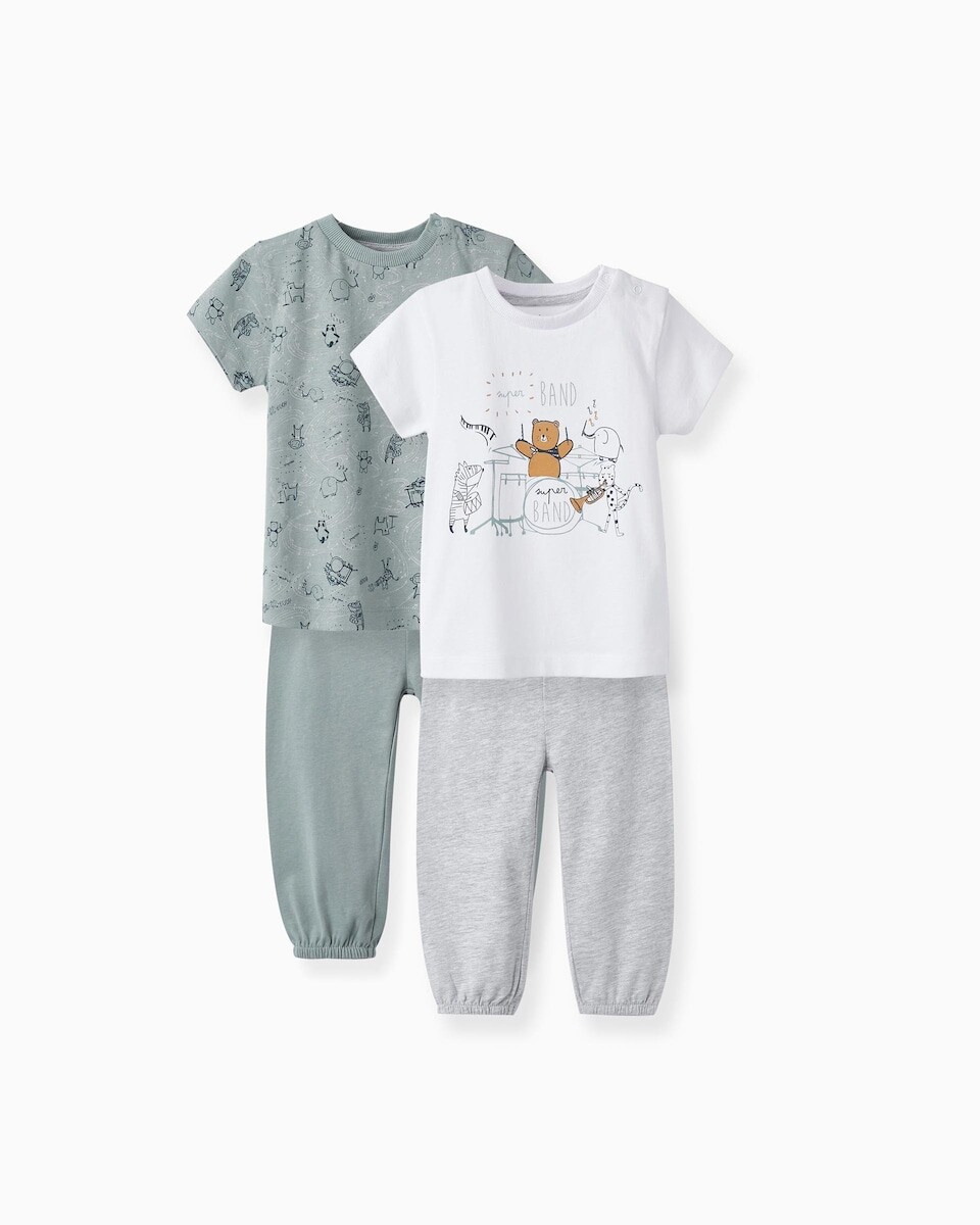 Комплект из двух пижам для мальчика с короткими рукавами из 100 % хлопка. Zippy, разноцветные
Комплект из двух пижам для мальчика с короткими рукавами из 100 % хлопка. Zippy, разноцветные