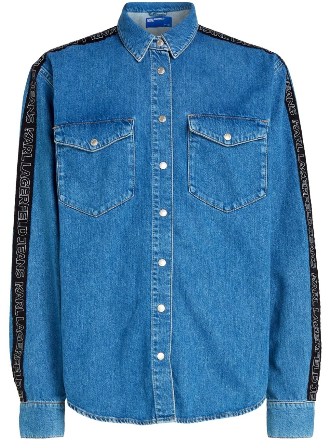 Karl Lagerfeld Jeans джинсовая рубашка из органического хлопка с логотипом, синий
Karl Lagerfeld Jeans джинсовая рубашка из органического хлопка с логотипом, синий