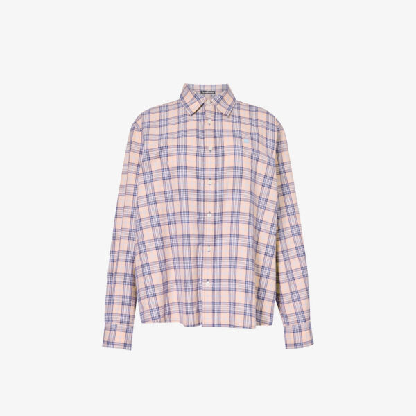 Рубашка sarlie из хлопковой фланели в клетку с фирменной аппликацией Acne Studios, синий
Рубашка sarlie из хлопковой фланели в клетку с фирменной аппликацией Acne Studios, синий
