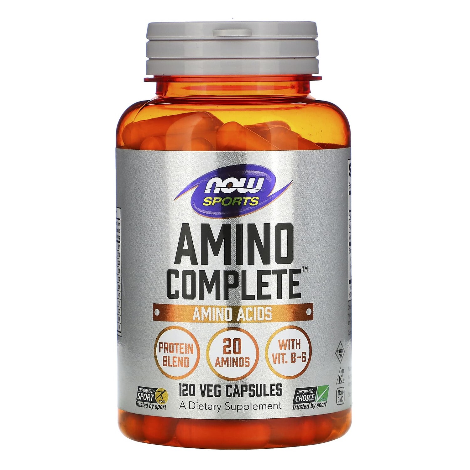 Sports, Amino Complete, аминокислотный комплекс, 120 вегетарианских капсул, NOW Foods
Sports, Amino Complete, аминокислотный комплекс, 120 вегетарианских капсул, NOW Foods