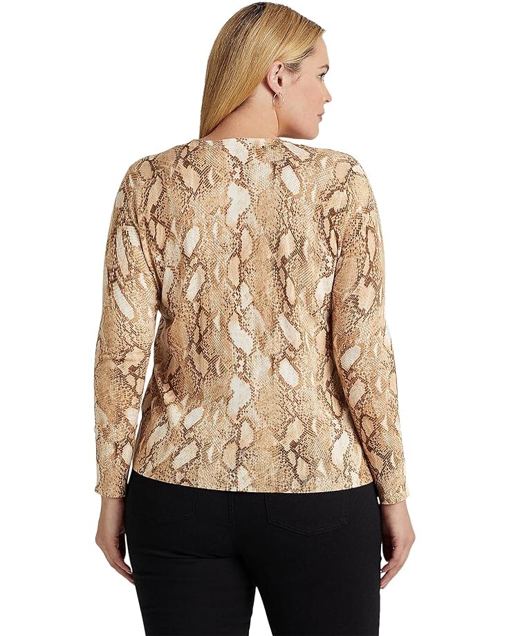 Свитер LAUREN Ralph Lauren Plus Size Snakeskin Print Cotton-Blend Cardigan, цвет Cream Multi
Свитер LAUREN Ralph Lauren Plus Size Snakeskin Print Cotton-Blend Cardigan, цвет Cream Multi