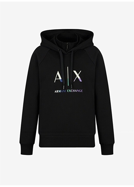 Черная женская толстовка с воротником с капюшоном и принтом Armani Exchange, Черный
Черная женская толстовка с воротником с капюшоном и принтом Armani Exchange, Черный