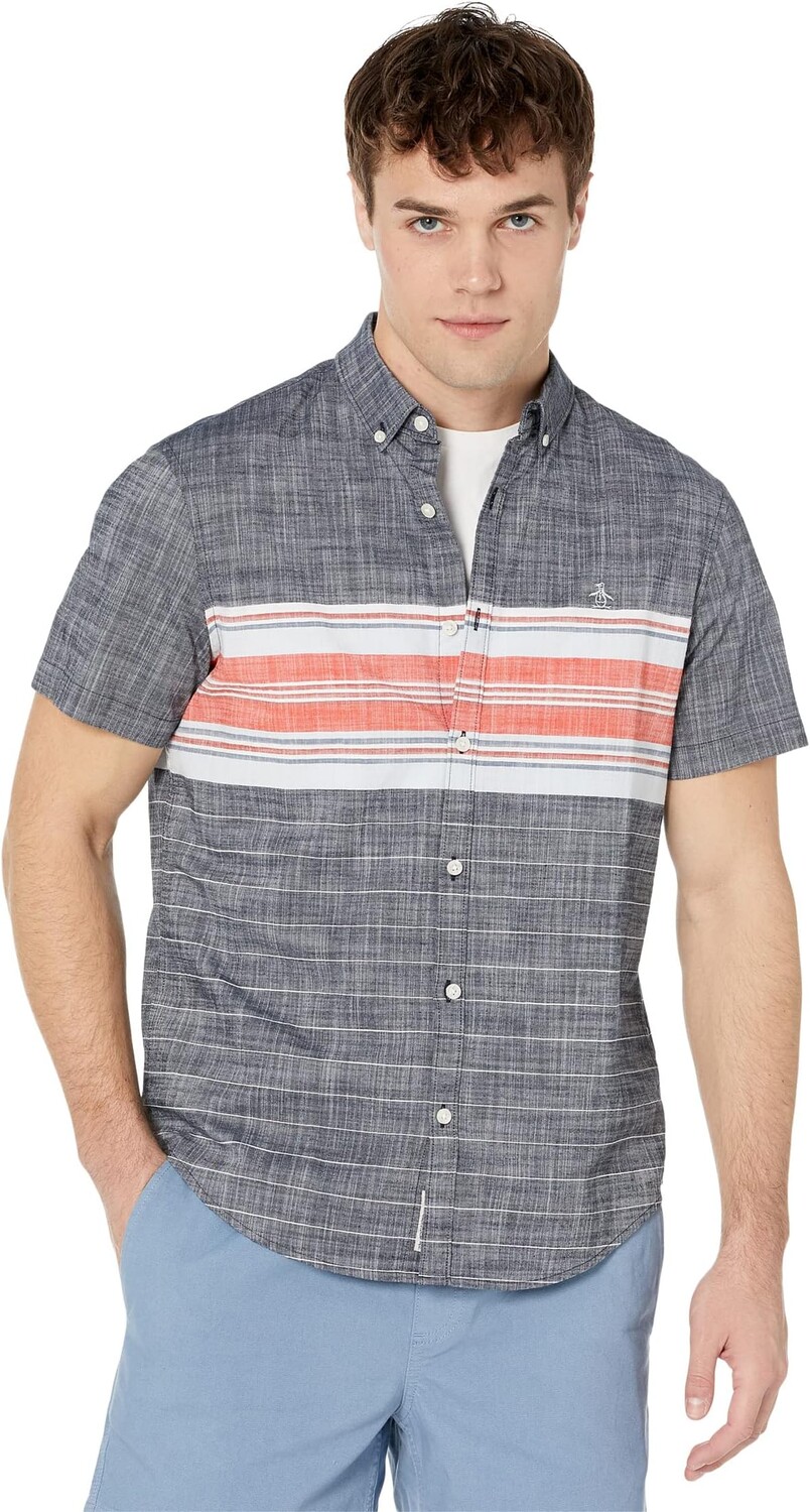 Рубашка Short Sleeve Engineered Chest Stripe Woven Original Penguin, цвет Dark Sapphire
Рубашка Short Sleeve Engineered Chest Stripe Woven Original Penguin, цвет Dark Sapphire