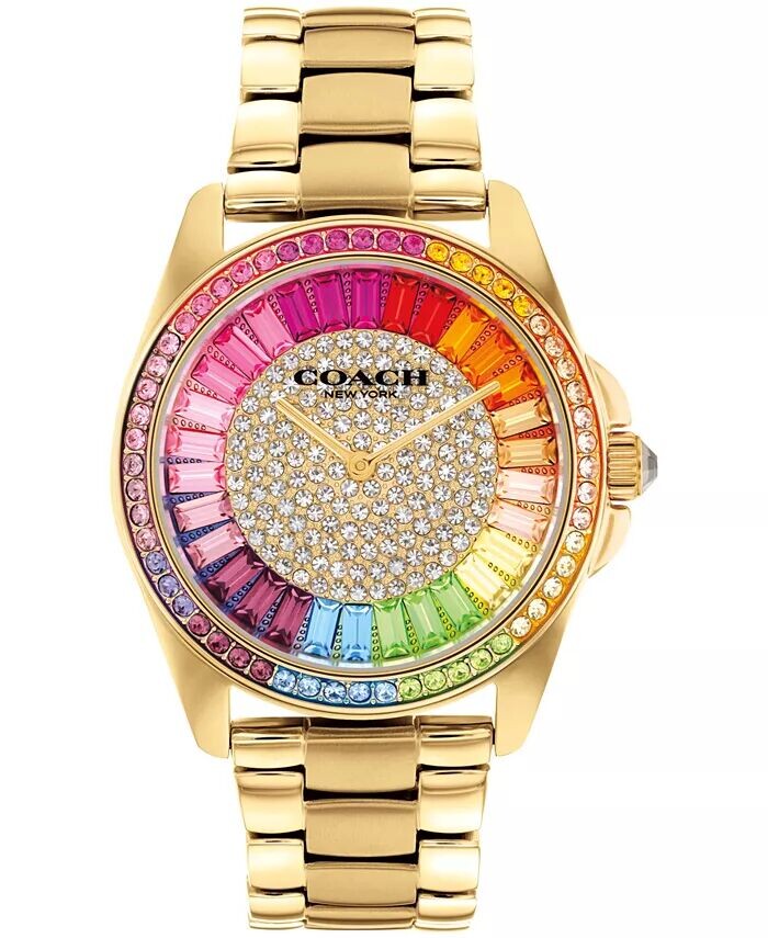 Женские часы Greyson Rainbow золотистого цвета из нержавеющей стали, 36 мм COACH, золото
Женские часы Greyson Rainbow золотистого цвета из нержавеющей стали, 36 мм COACH, золото