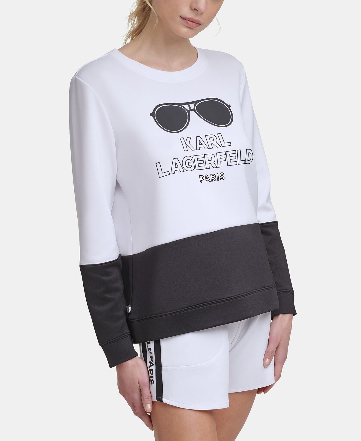 Женский свитшот с солнцезащитными очками и цветными блоками KARL LAGERFELD PARIS, белый
Женский свитшот с солнцезащитными очками и цветными блоками KARL LAGERFELD PARIS, белый