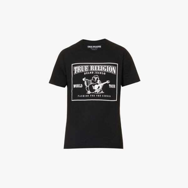 Футболка из хлопкового джерси с минеральным фирменным принтом True Religion, черный
Футболка из хлопкового джерси с минеральным фирменным принтом True Religion, черный