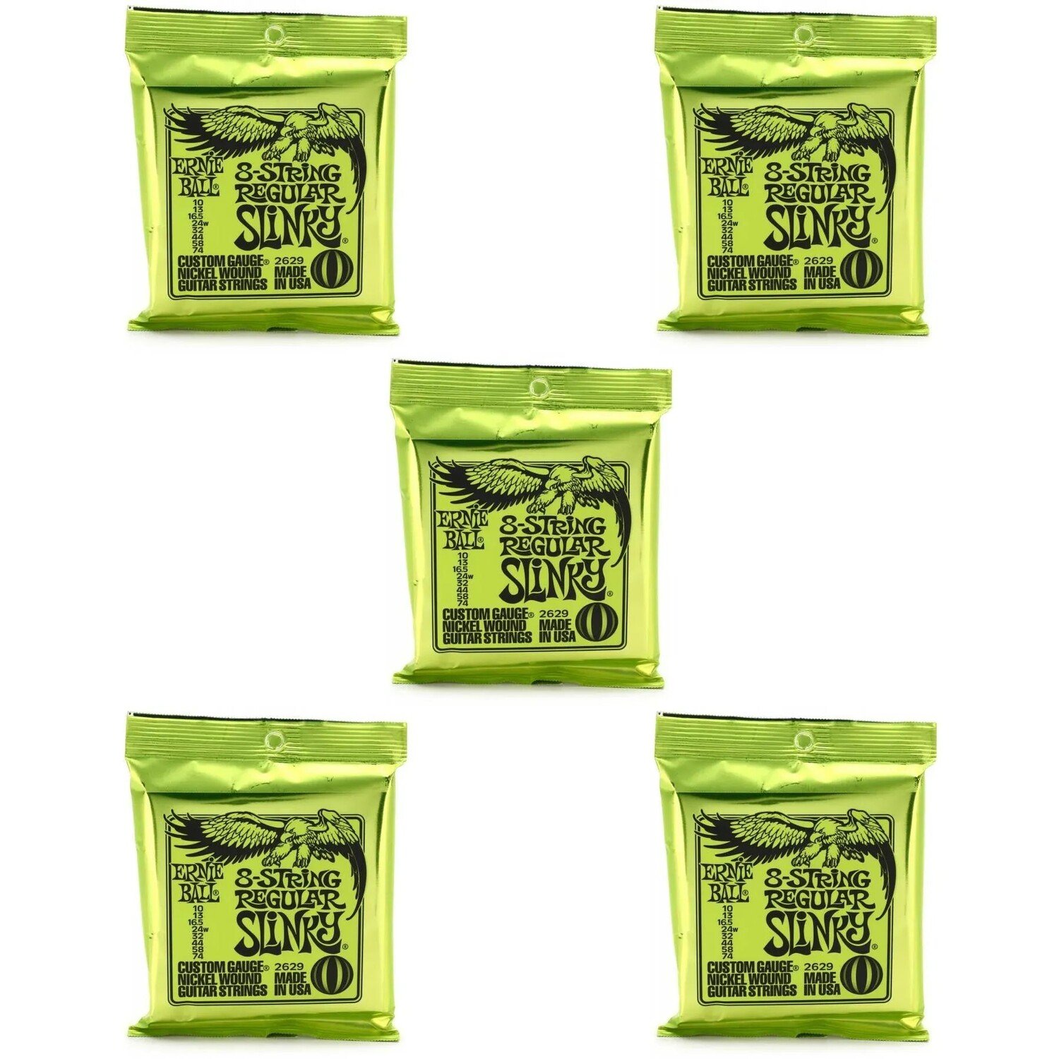 Ernie Ball EB2629 Обычные обтягивающие 8-струнные струны для электрогитары с никелевой обмоткой (5 шт.)
Ernie Ball EB2629 Обычные обтягивающие 8-струнные струны для электрогитары с никелевой обмоткой (5 шт.)