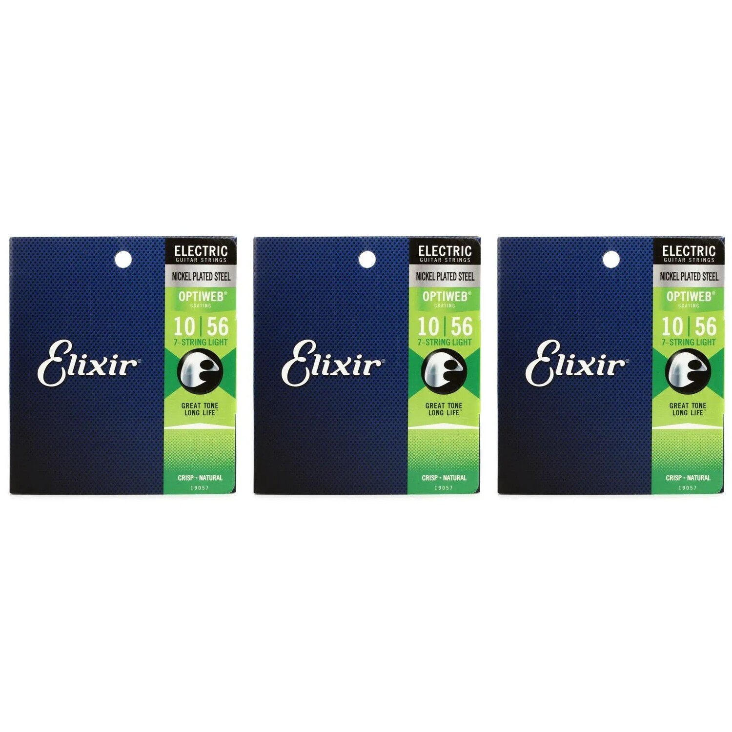 Elixir Strings 19057 Струны для электрогитары Optiweb — .010-.056 Легкие, 7-струнные (3 шт. в упаковке)
Elixir Strings 19057 Струны для электрогитары Optiweb — .010-.056 Легкие, 7-струнные (3 шт. в упаковке)