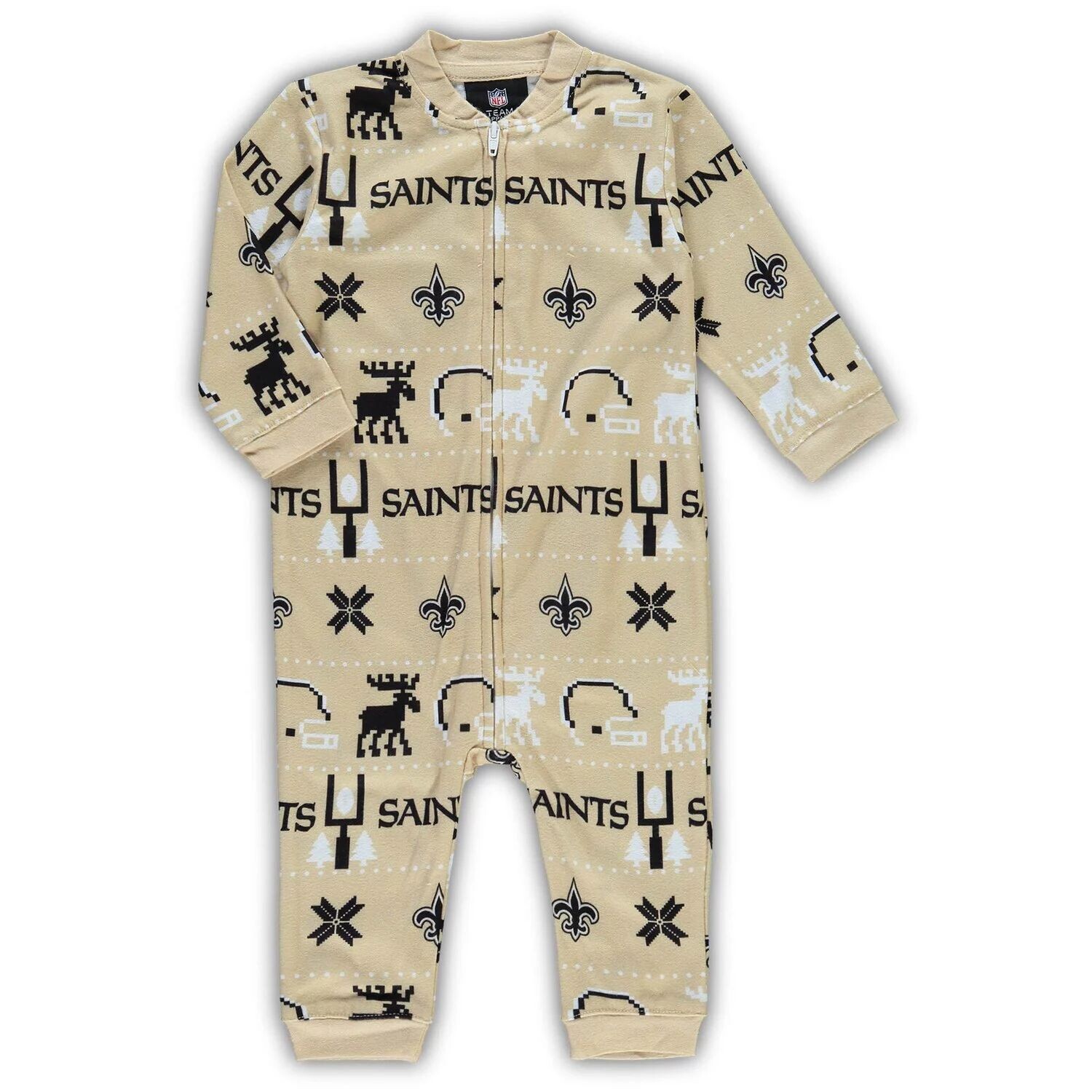 Праздничная пижама Infant Vegas Gold New Orleans Saints с длинными рукавами и молнией во всю длину, джемпер Outerstuff
Праздничная пижама Infant Vegas Gold New Orleans Saints с длинными рукавами и молнией во всю длину, джемпер Outerstuff