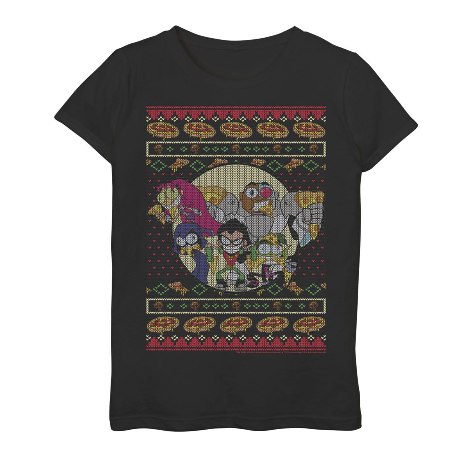 Девочки 7–16 лет из комиксов DC «Юные титаны, вперед!» Футболка в стиле Ugly Sweater Pizza Friends Licensed Character
Девочки 7–16 лет из комиксов DC «Юные титаны, вперед!» Футболка в стиле Ugly Sweater Pizza Friends Licensed Character