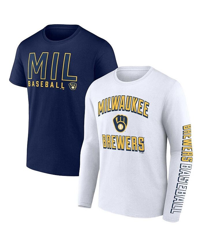 Мужской комплект из двух комплектов футболок с фирменным логотипом Milwaukee Brewers темно-синего и белого цвета Fanatics, мультиколор
Мужской комплект из двух комплектов футболок с фирменным логотипом Milwaukee Brewers темно-синего и белого цвета Fanatics, мультиколор