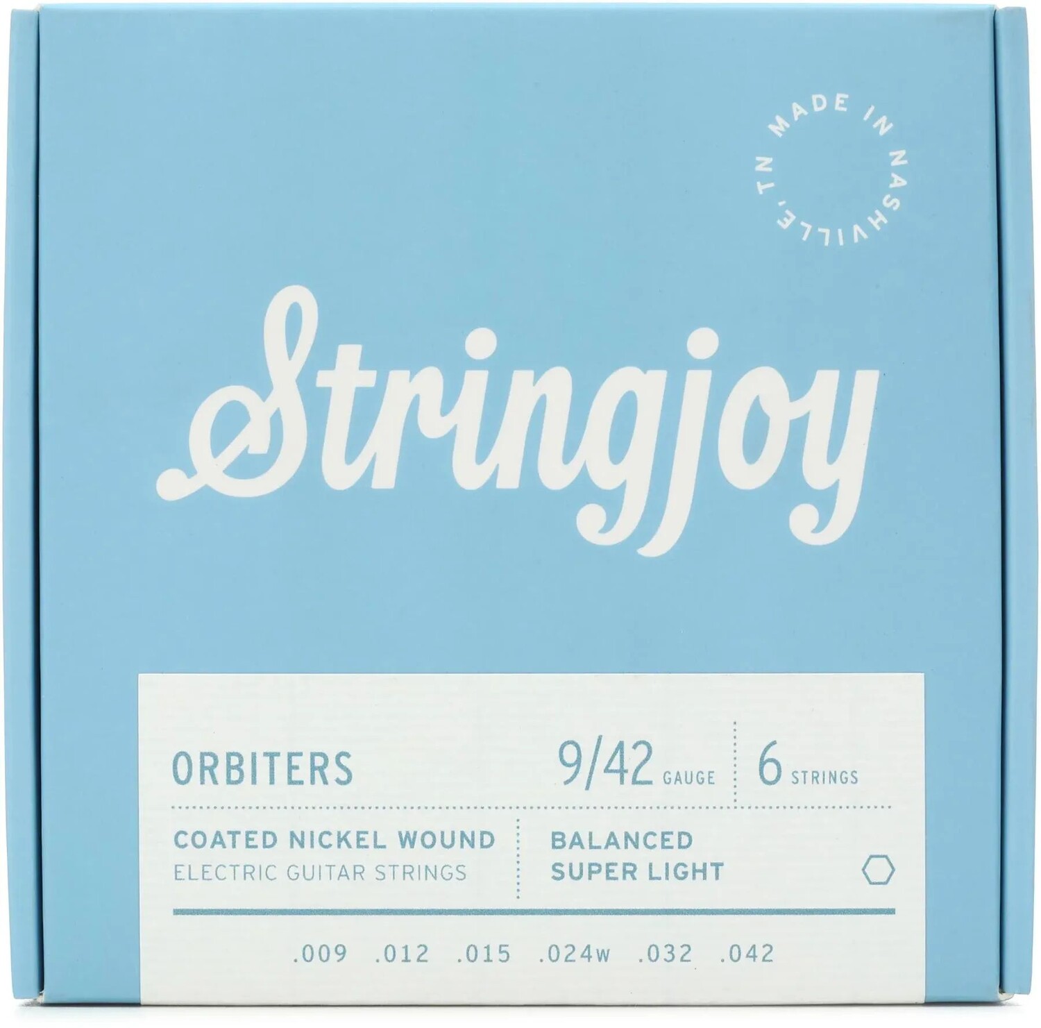 Струны для электрогитары Stringjoy Orbiters со сбалансированным покрытием и никелевой намоткой — сверхлегкий калибр (.009–.042)
Струны для электрогитары Stringjoy Orbiters со сбалансированным покрытием и никелевой намоткой — сверхлегкий калибр (.009–.042)