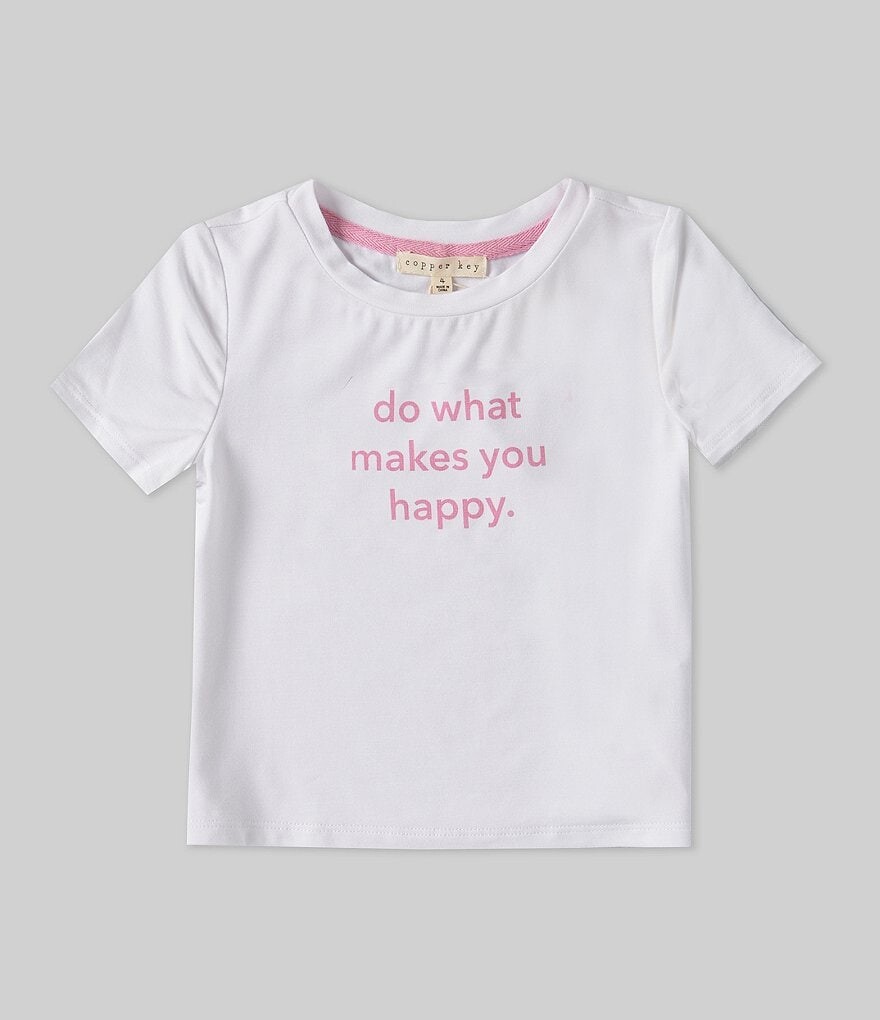 Футболка Copper Key Little Girls 2T-6X Делай то, что делает тебя счастливым, белый
Футболка Copper Key Little Girls 2T-6X Делай то, что делает тебя счастливым, белый