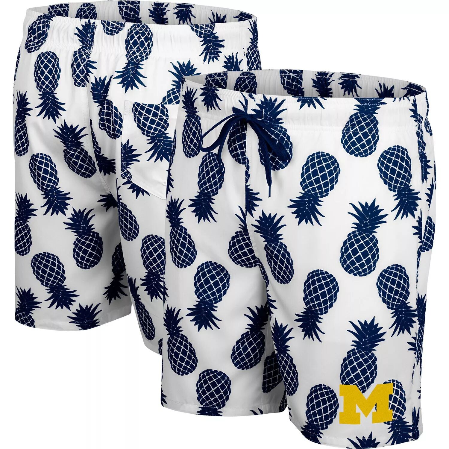 Мужские шорты для плавания Colosseum белого/темно-синего цвета Michigan Wolverines с ананасами
Мужские шорты для плавания Colosseum белого/темно-синего цвета Michigan Wolverines с ананасами