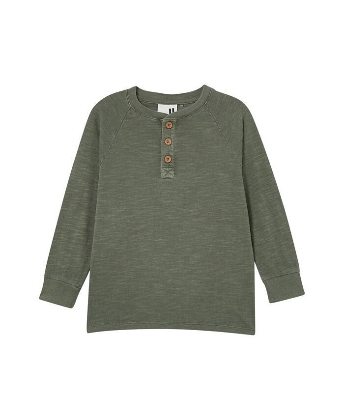 Футболка Henley с длинными рукавами Hayden для мальчиков для малышей COTTON ON, зеленый
Футболка Henley с длинными рукавами Hayden для мальчиков для малышей COTTON ON, зеленый