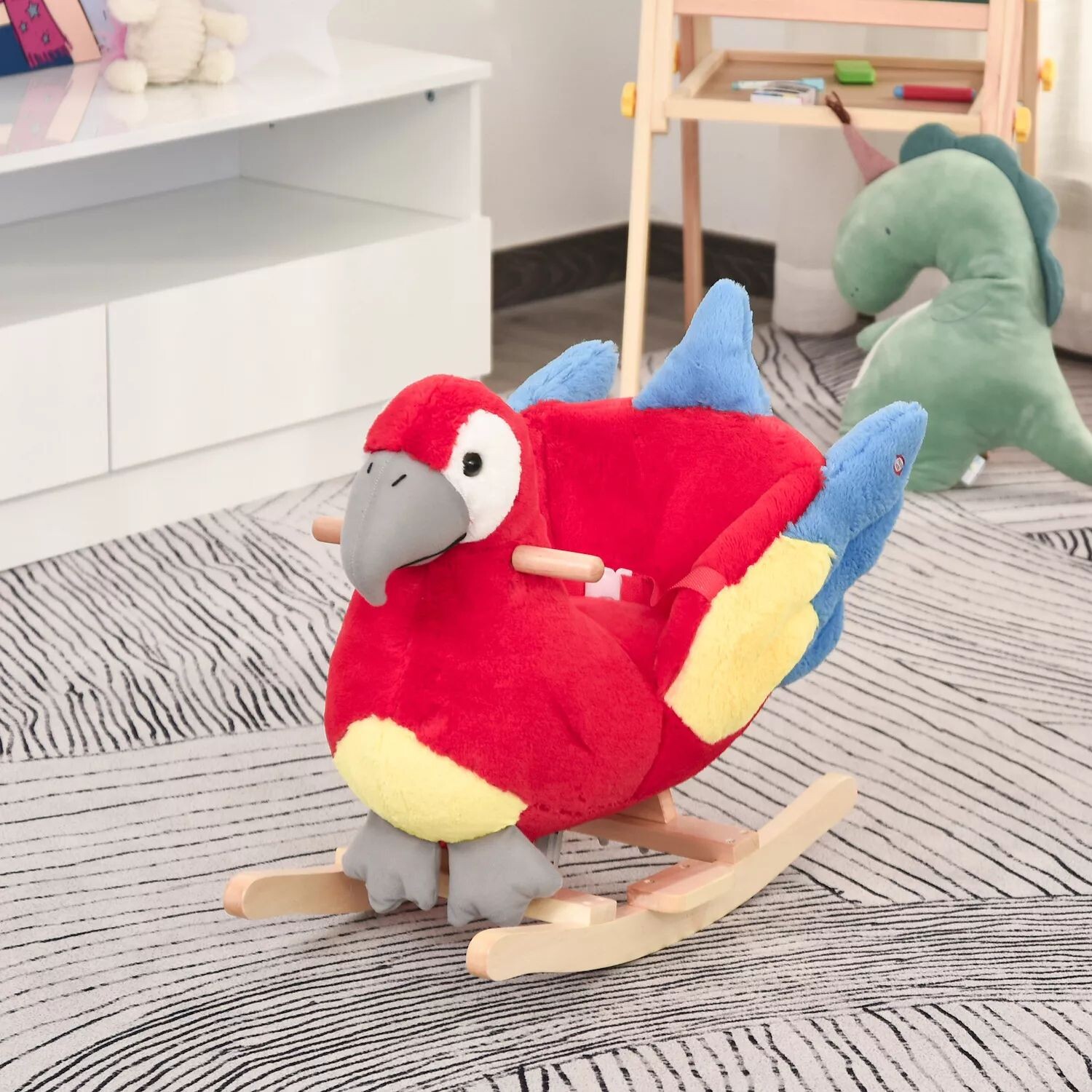 Qaba Kids Ride On Rocking Horse Игрушка-качалка в стиле попугая с веселой музыкой и мягкой плюшевой тканью для детей 18 36 месяцев Qaba
Qaba Kids Ride On Rocking Horse Игрушка-качалка в стиле попугая с веселой музыкой и мягкой плюшевой тканью для детей 18 36 месяцев Qaba