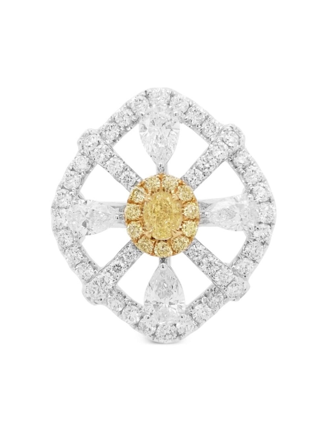 Кольцо с желтым бриллиантом из белого золота 18 карат HYT Jewelry, серебряный
Кольцо с желтым бриллиантом из белого золота 18 карат HYT Jewelry, серебряный