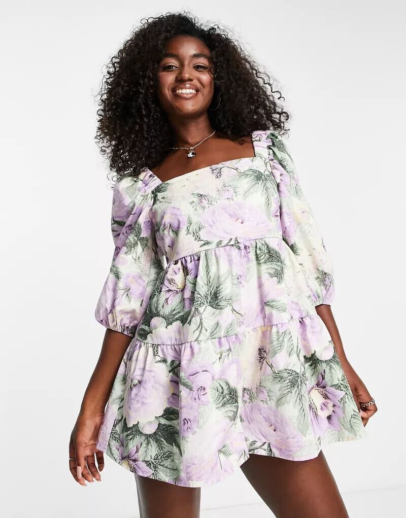 Комбинезон из многоярусного твила ASOS с объемными рукавами, квадратным вырезом и цветочным принтом
Комбинезон из многоярусного твила ASOS с объемными рукавами, квадратным вырезом и цветочным принтом