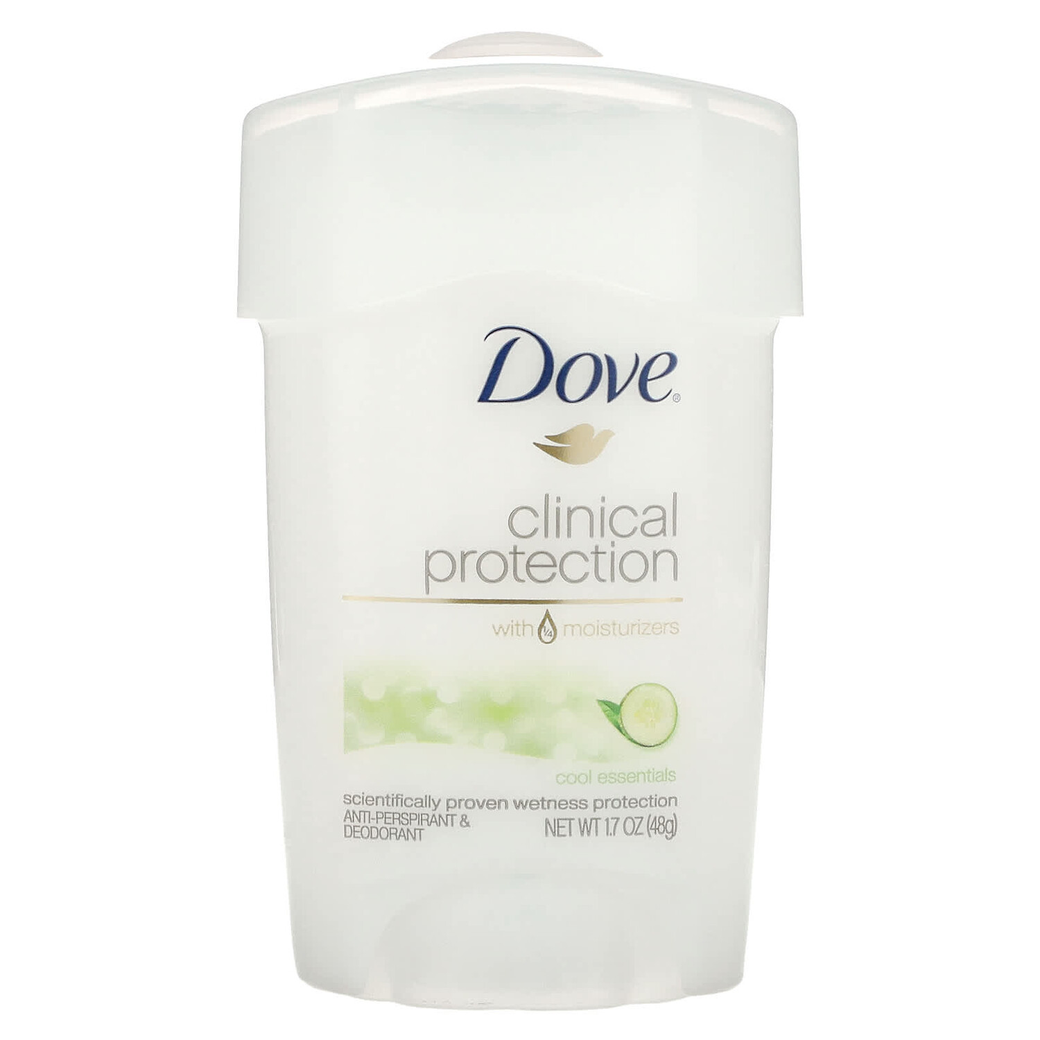Clinical Protection, Prescription Strength, дезодорант-антиперспирант, прохлада, 48 г (1,7 унции), Dove
Clinical Protection, Prescription Strength, дезодорант-антиперспирант, прохлада, 48 г (1,7 унции), Dove