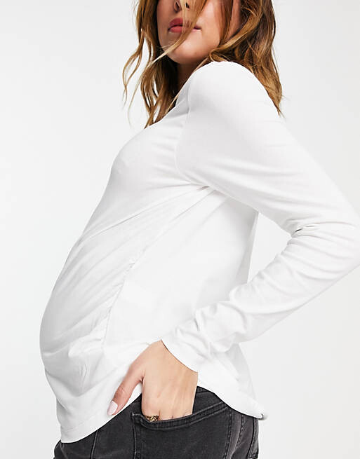 Белая хлопковая футболка узкого кроя с длинными рукавами ASOS DESIGN Maternity - БЕЛАЯ, Белый
Белая хлопковая футболка узкого кроя с длинными рукавами ASOS DESIGN Maternity - БЕЛАЯ, Белый