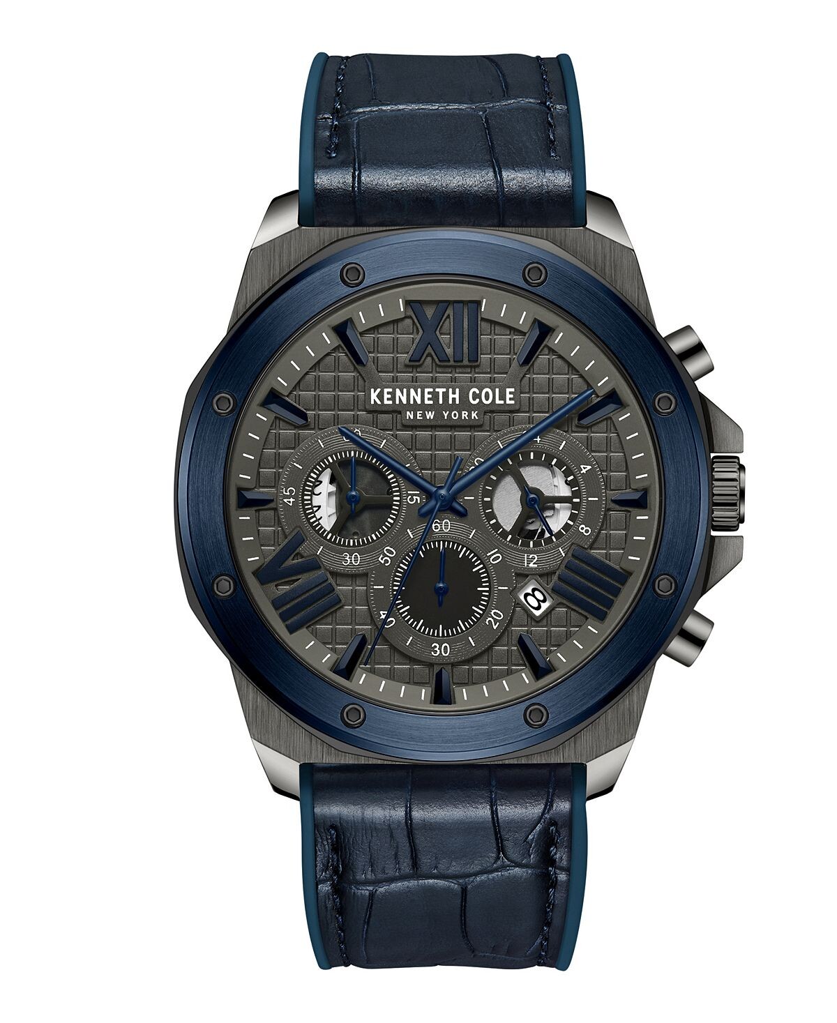 Мужские часы с хронографом, спортивные, синие, из натуральной кожи, 45 мм Kenneth Cole New York
Мужские часы с хронографом, спортивные, синие, из натуральной кожи, 45 мм Kenneth Cole New York
